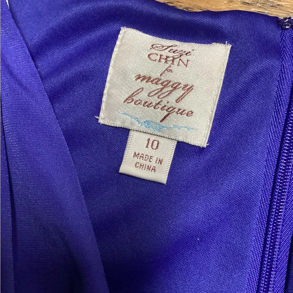 Suzi Chin for Maggy Boutique Party Dress Size 10 Royal Blue